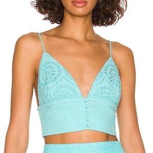 Alice and Olivia Eyelet Crop Top 14